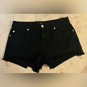 Seven for all man kind black cut off jean shorts size 26